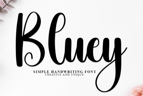 Bluey: A Delicate Handwritten Font for Unique Designs