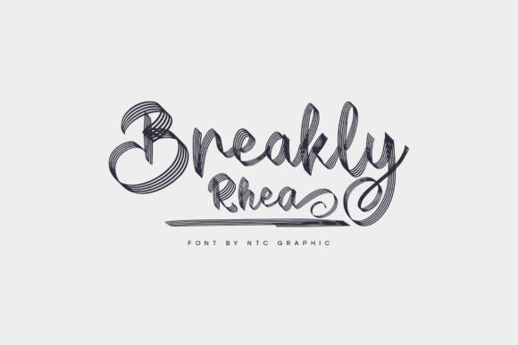 Breakly Rhea: A Handwritten Font with Refined Flair