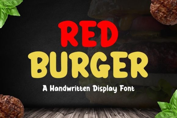 Red Burger: Bold, Handwritten Charm for Modern Design