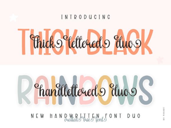 Thick Lettered Duo: A Thoughtful Font Pairing for Designers Who Value Balance and Impact